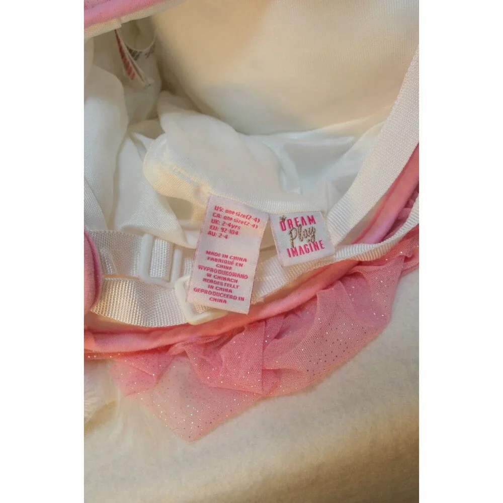 Dream Play Imagine Unicorn Rider Child Halloween Costume Soft White Pink Plush